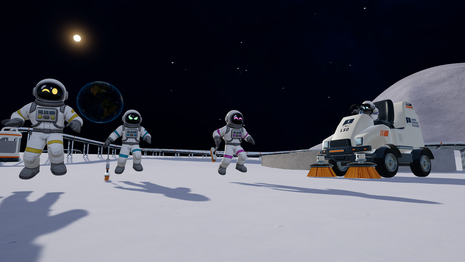Moon Sweepers depot and shipment launch area