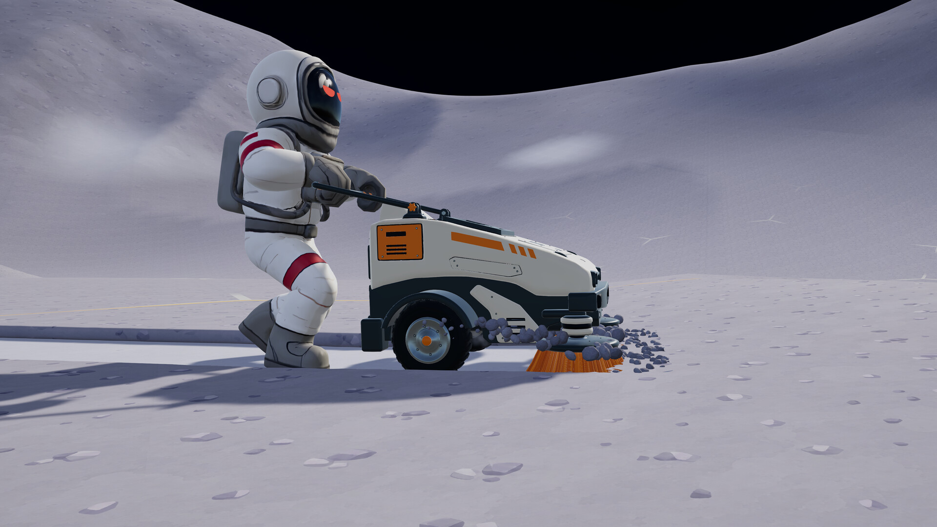 Moon Sweepers depot area with collected dust